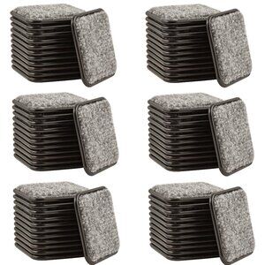 NEW SOFTTOUCH FLOOR FURNTURE SQUARES 2 1/2" SQUARE CARPET-BOTTOM (72 PACK)